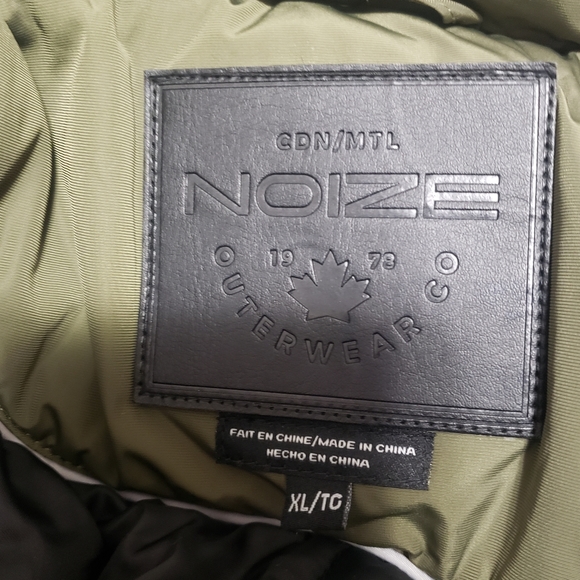 Noize green parka coat with removable faux fur - Picture 5 of 6